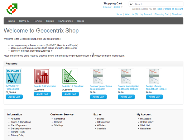 Link to Geocentrix shopping cart